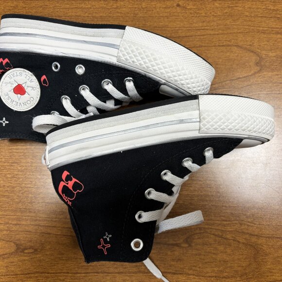 Girls Converse High Top All Star Sneakers Size12 - Picture 3 of 6